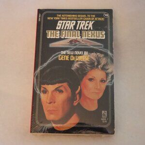 The Final Nexus Novel by Gene DeWeese, Star Trek Paperback book, NWT